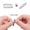 PH PandaHall 12pcs 6 Sizes Slide Clasp Lock with Magnetic Bracelet
