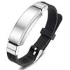 MOWOM Medical Bracelet Custom Engraved Silicone Adjustable