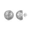 LeCalla Sterling Silver Jewelry Antique Pattern Stud Earring