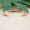 Joycuff Rose Gold Bangle Inspirational Bracelets Fight Cancer Gifts