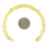 10k Yellow Gold 7mm Solid Cuban Curb Link Chain Bracelet