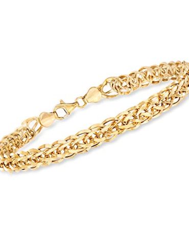 Ross-Simons 14kt Yellow Gold Wheat-Link Bracelet