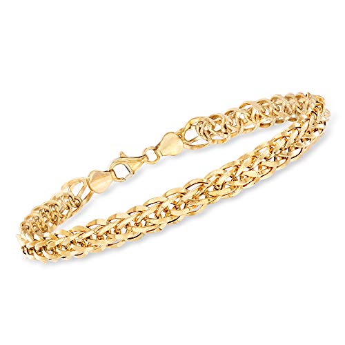 Ross-Simons 14kt Yellow Gold Wheat-Link Bracelet
