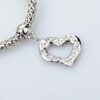 Gold Silver Plated Charm Bracelet for Women Stretch Crystal