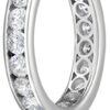 Platinum-Plated Sterling Silver Swarovski Zirconia Channel Set