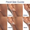 Pink Round Freshwater Cultured Pearl Stud Earrings 14k W Gold