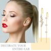 12 Pieces Ear Wrap Crawler Hook Zircon Earrings