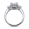 Eternal Elegance: Rhodium-Plated CZ 3-Stone Anniversary Ring ?✨