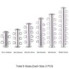 PH PandaHall 12pcs 6 Sizes Slide Clasp Lock with Magnetic Bracelet