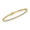 Ross-Simons 14kt Yellow Gold & Diamond Tennis Bracelet with 3.00 ct. diamonds and push-button clasp for secure, elegant wear. ✨💎 
