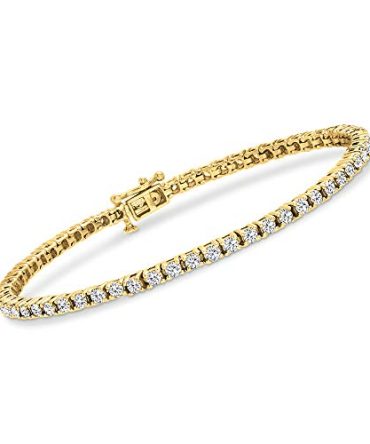 Ross-Simons 3.00 ct. t.w. Diamond Tennis Bracelet in 14kt Yellow Gold
