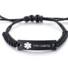 VNOX Type 1 Diabetes Braided Rope Emergency Emergency Medical Alert