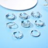 Hypoallergenic 8-Piece Open Toe Ring Set for Women