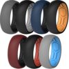 Air Grooves Silicone Wedding Ring Wedding Bands 8mm - 7 Rings