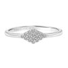 Diamond Stackable Ring with Diamond Shape Band in 925 Sterling Silver