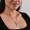 Sterling Silver White Mother of Pearl Native Flower Pendant Enhancer
