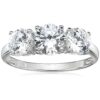 Engagement Size 9 Sterling Silver Cubic Zirconia Ring