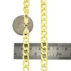 Nuragold 10k Yellow Gold 11mm Cuban Curb Link Chain Bracelet