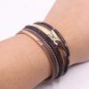 Leopard Print Leather Multi-Layer Wraps Bracelet
