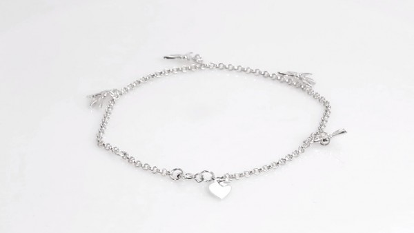 4 Multi Dragonfly Anklet Dangle Charm Ankle Bracelet