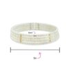 Wide 4 Row White Freshwater Cultured Pearl Necklace