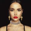 meekoo 2 Pieces Rhinestone Tassel Choker Necklace