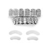 24K White Gold Teeth Grillz CZ Diamond Gold Set