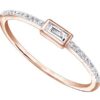 Diamond 10K Solid Gold Engagement Wedding Stackable Band Ring
