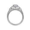 Size 7 Platinum Silver Antique Rings set Swarovski