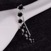 Ear Cuffs Climber Sterling Silver Earrings Hypoallergenic Crystal