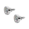Fossil Crystal Stud Earrings
