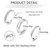 Sterling Silver Toe Rings for Women: Hypoallergenic Adjustable Open Cuff