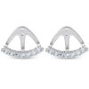 14k White Gold Diamond Stud Earring Jackets