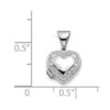 14k White Gold Holds 2 photos Polished Love Heart Shaped