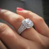 Princess Cut Square Simulation Diamond Ring