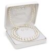 Sterling Silver Graduated 4-8.5mm 2-rows White