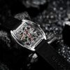 Design Automatic Mechanical Timepiece: Unleash Your Inner Character with Sapphire Crystal and Silicone Strap