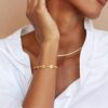 Coffee Bean Chain 18K Gold Cuban Link
