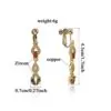 CZ Buckle Earring Cubic Zirconia Clip On Earrings