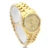 GOLD WATCH WITH DIAMOND DIAL FLUTED ROLEX DAY-DATE PRESIDENT