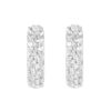 14K White Gold Plated Cubic Zirconia Cuff Earrings
