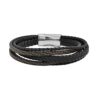 Geoffrey Beene Men's Multi-Strand Braided Genuine Leather Bracelet