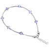 Swarovski Elements Bicone Crystal 925 Sterling Silver Anklet
