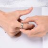18k Rose Gold Plated Tungsten Carbide Ring Two Tone Wedding Band