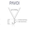 PAVOI 14K White Gold Plated Cubic Zirconia Initial Necklace