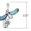 Sterling Silver Abalone Shell and Variscite Gemstone