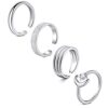 LAURITAMI Summer 4pcs Adjustable Toe Ring for Women