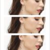 14k White Gold Plated Hoop Earrings Big Hoop Silver