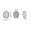 10pcs Antique Silver Oval Alloy Tray Vintage