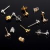 200 Pieces Ball Post Earring Studs Back Round Ball